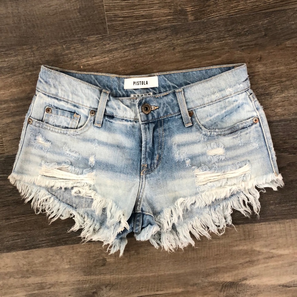 Pistola Low Rise Denim Shorts